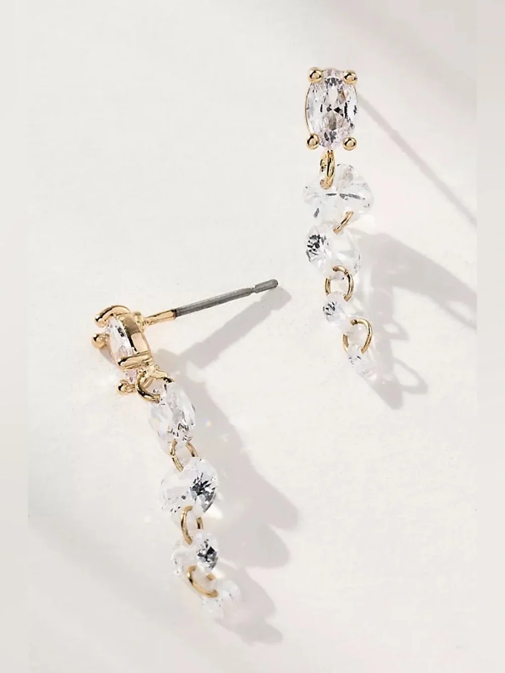ANTHROPOLOGY Small Drippy Crystal Earrings NEW - Picture 1 of 2
